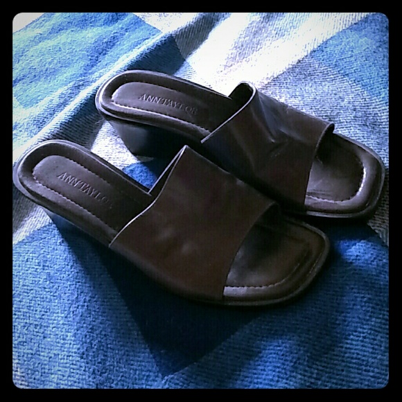 I am selling brown slip-on shoes/sandles - Picture 1 of 3